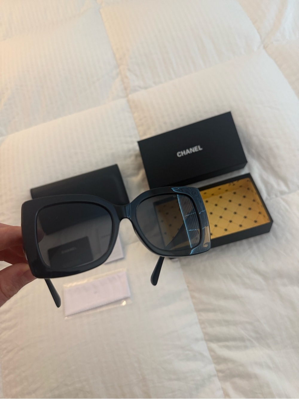 Chanel Black Square Sunglasses - Iconic Designer Women’s Shades
